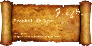 Frenkel Ákos névjegykártya
